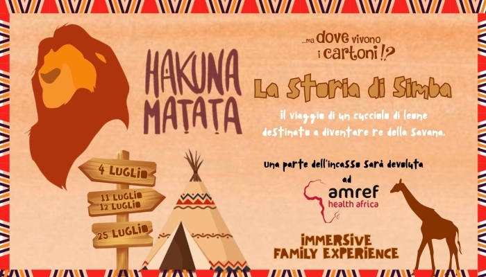 FIABE IN TENDA – HAKUNA MATATA LA STORIA DI SIMBA